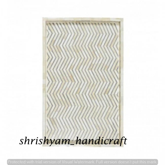 Handmade Bone Inlay Decorative Tray, Kitchen Tray, Breakfast Tray, Makeup Tray - Image 4 of 4