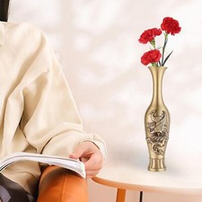 Vase for Home Decor, Handcrafted Brass Vase, 9" Tall Decorative Vase, Flower