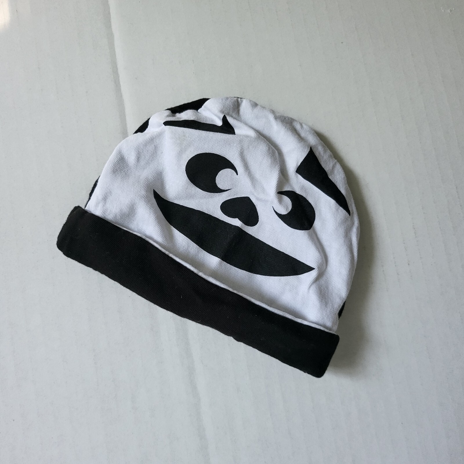 PONY Cappello bambino senza marchio taglia 0 6 100% cotone nero bianco orso scheletro culla berretto