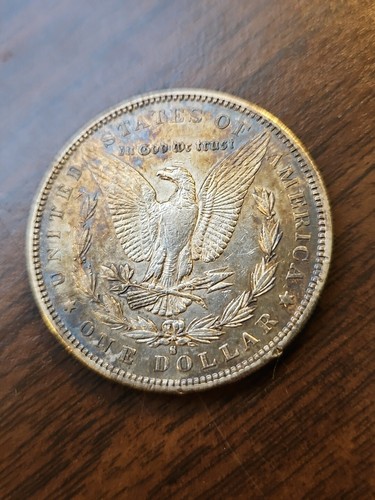 1886 S Morgan Dollar $1 Silver Higher Grade AU+ (Lamination On Cheek) - Picture 6 of 7