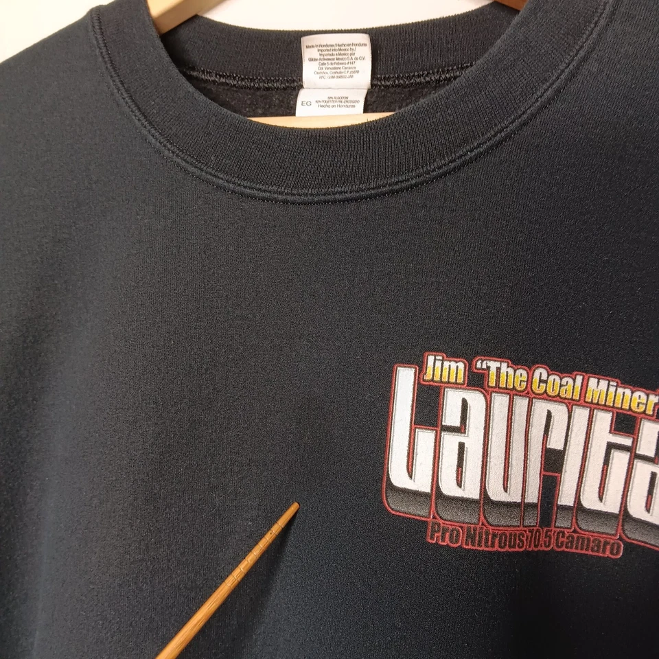 Sudadera Jim Coal Miner Laurita ProNitrous Camaro XL Drag Racing League Race Foto 4 de 4