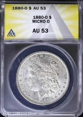 1880-O $1 Morgan Silver Dollar ANACS AU 53 | Micro O