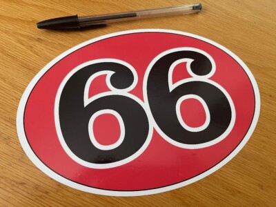 Retro Style 66 Racing Number Retro Race Number 66 (Large) - UK SELLER | eBay UK