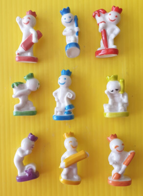 Fève - Série complète - Petit roi souriant blanc et couleur - Roi des couleurs