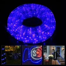 LED Rope Lights 110V Hanukkah In/Outdoor String Lighting Tube 20/30/40/50 ft US