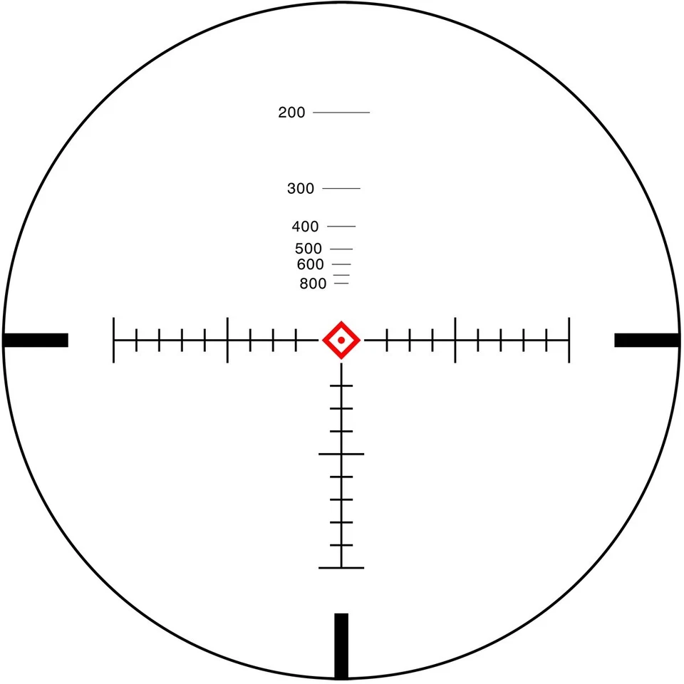 SWFA 1-4x24 SS - Retículo iluminado MIL-Quad DM, 30mm, cliques 0,1 MIL - Imagem 4 de 4