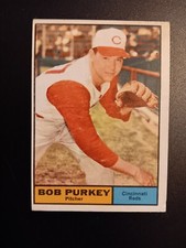 Set Break 1961 Topps Vintage Baseball EX #9 Bob Purkey Cincinnati Reds Card 