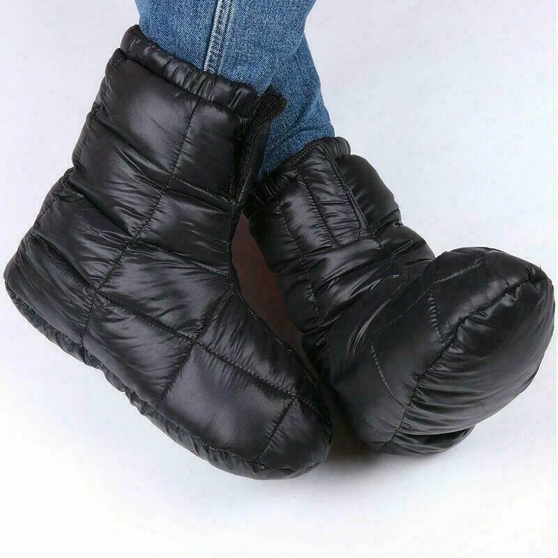 Mujer Hombre Pato Plumón Calcetines Zapatillas Botines Térmicos Interior Invierno Cálido H Foto 2 de 4