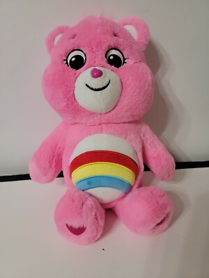 2020 Basic Fun Care Bears Cheer Bear Rainbow Pink Plush Stuffed Animal Toy 14''