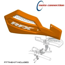 RFX PRO SERIES MX HAND GUARDS ORANGE / WHITE KTM SX50 SX65 SX85 SX105