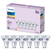 6Er-Set Philips GU10 Led Reflektor 4,6W Wie 50W 36° Ausstrahlwinkel 2700K Warmw.