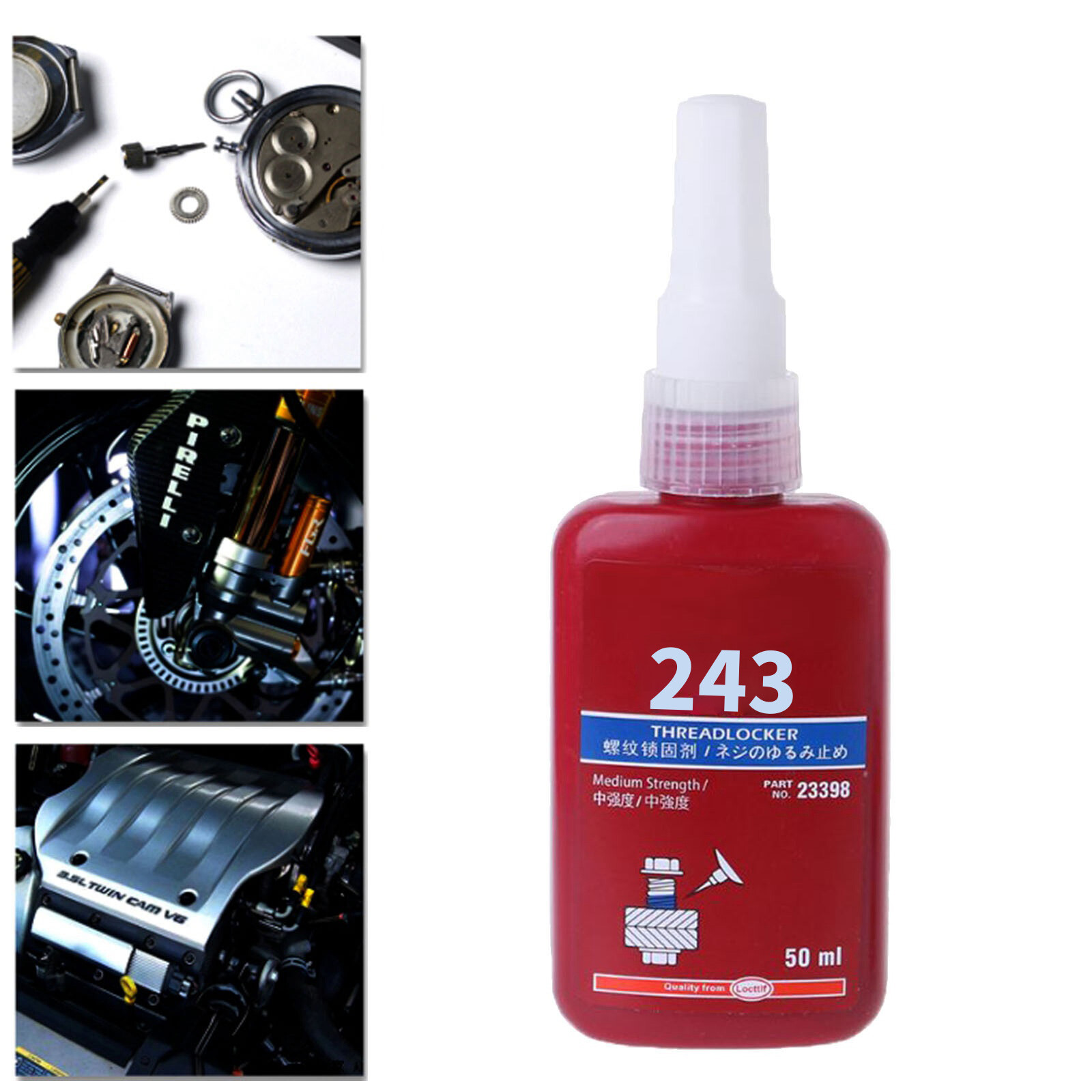 50ml Threadlocker Blue Liquid Lock Tight Medium Strength Anaerobic Adhesive GlG3 eBay