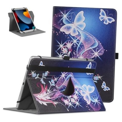 Universal 9 10 10.1 inch Android Tablet Case,Slim 360 Degree Shiny Butterfly