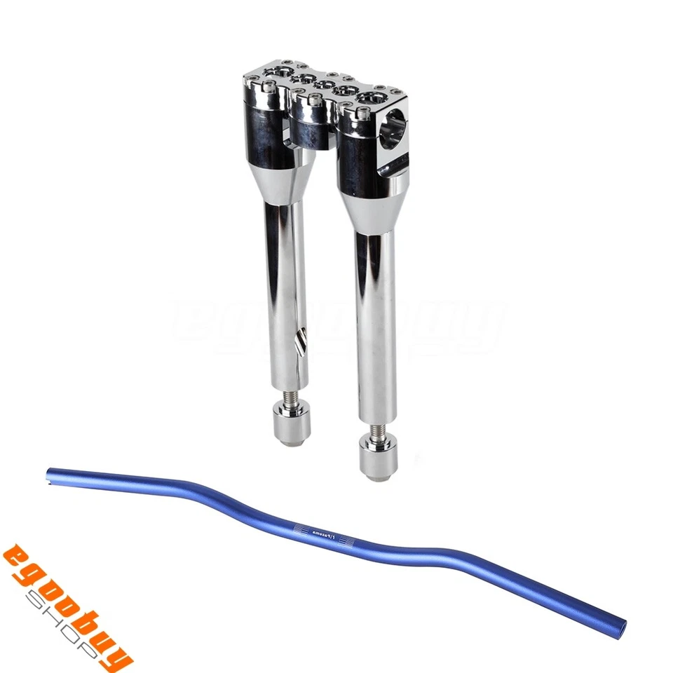 Para Harley Dyna/Street bob/Softail con manillar elevador CNC 10""+1"" barra de manillar grasa Foto 3 de 4