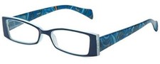 Calabria Victoria Spring Hinge Designer Reading Glasses Case in Royal Blue 4.00