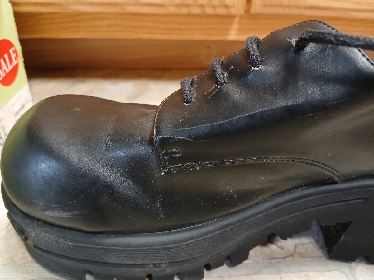 Vintage Funky Chunky Women's Size 8.5 Black Leather Platform
