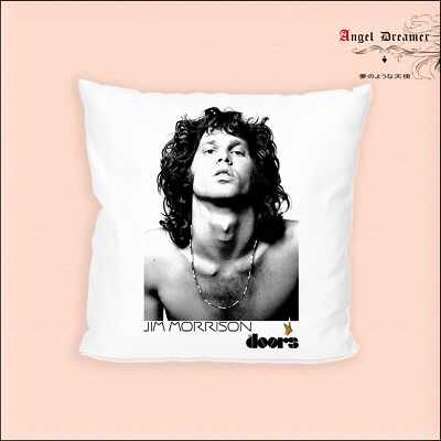 Jim Morrison The Doors Kissenhülle Band Musik Pop Rock Satin Weiß