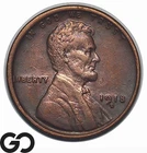 1918-D Lincoln Cent Wheat Penny, Choice AU, Better Date Denver Mint