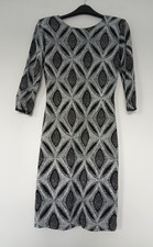 Quiz Stretch Occasion/Evening/Party Dress in Black, Silver & White, Size 12