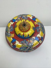 Vintage 9  Spinning Top Knights Castles Ohio Art