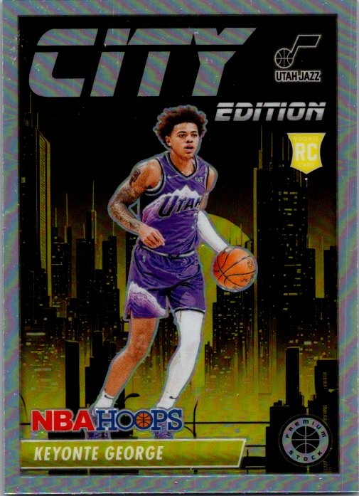 2023-24 Hoops Premium Stock #16 Keyonte George City Edition Silver Prizm