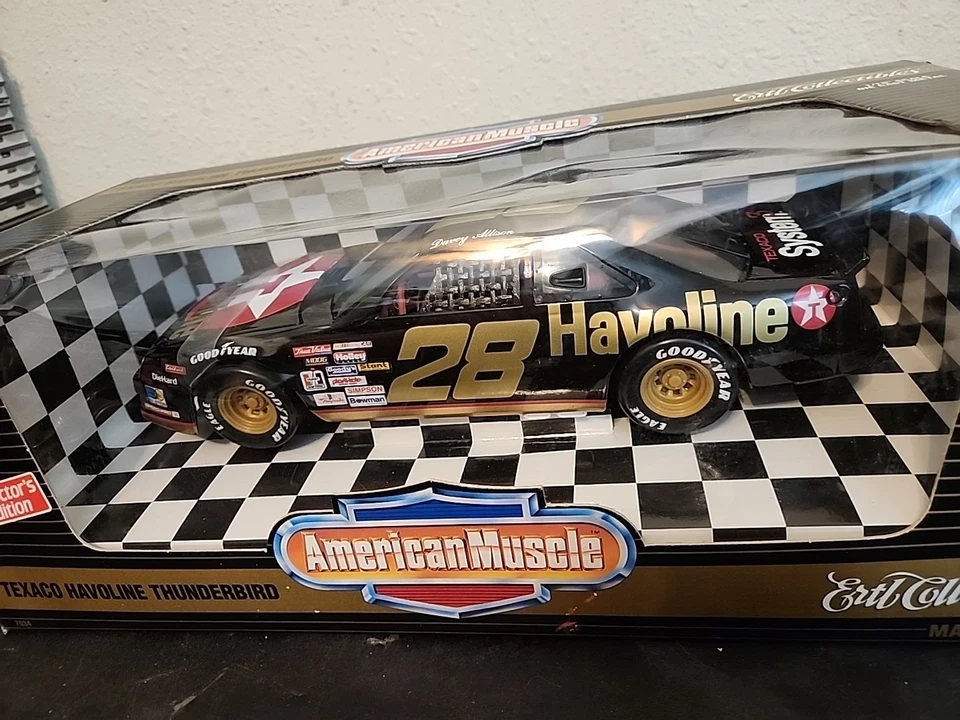Davey Allison Havoline Thunderbird 1/18 Ertl American Muscle 1990 - Image 2 of 4