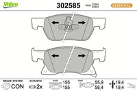Valeo Bremsbelagsatz BremsklöTze Vorderachse FüR Opel Astra K B16