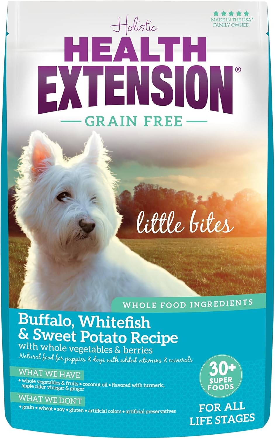 Health Extension Grain Free Buffalo & Whitefish Little Bites Small Kibble Formul
