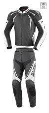 BÜSE Silverstone Pro Lederkombi 2tlg. schwarz/weiß Gr. 50