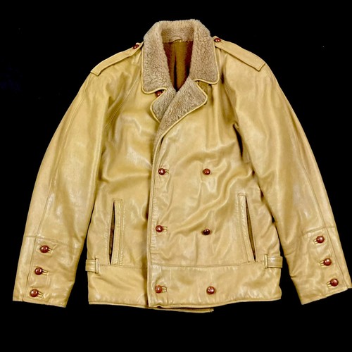 Rare Gianni Versace Sherpa Collar Leather Moto Jacket Vintage 80s 90s - Picture 1 of 11