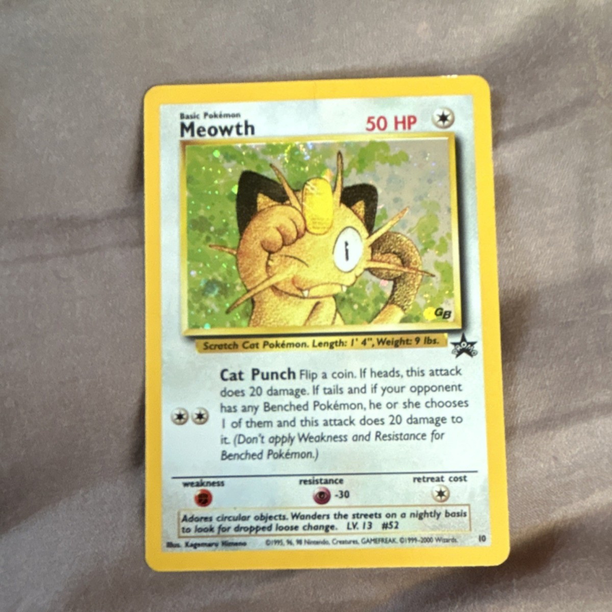 The Pokémon Company 1995 Meowth Black Star Promos Holo 10 Black