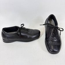 SAS Tripad Comfort Free Time Black Leather Lace Up Walking Shoes Womens 6.5