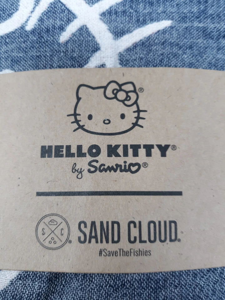 Sand Cloud Hello Kitty Bows Party Blanket 90"x90" Blue - Image 2 of 4