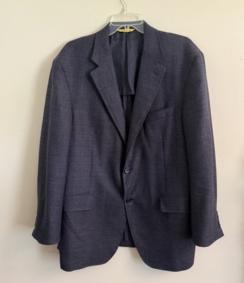 Canali Kei Jacket Men's Wool Sport Coat Blazer Size 58 Dark Blue 44  Chest