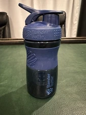 BlenderBottle Classic – 20 oz – Blue – Authentic Shaker Bottle – Used & Ready to