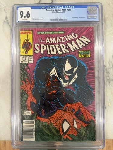 Marvel Comics Amazing Spider-Man #316 CGC 9.6 Venom & Black Cat Appearance 1989