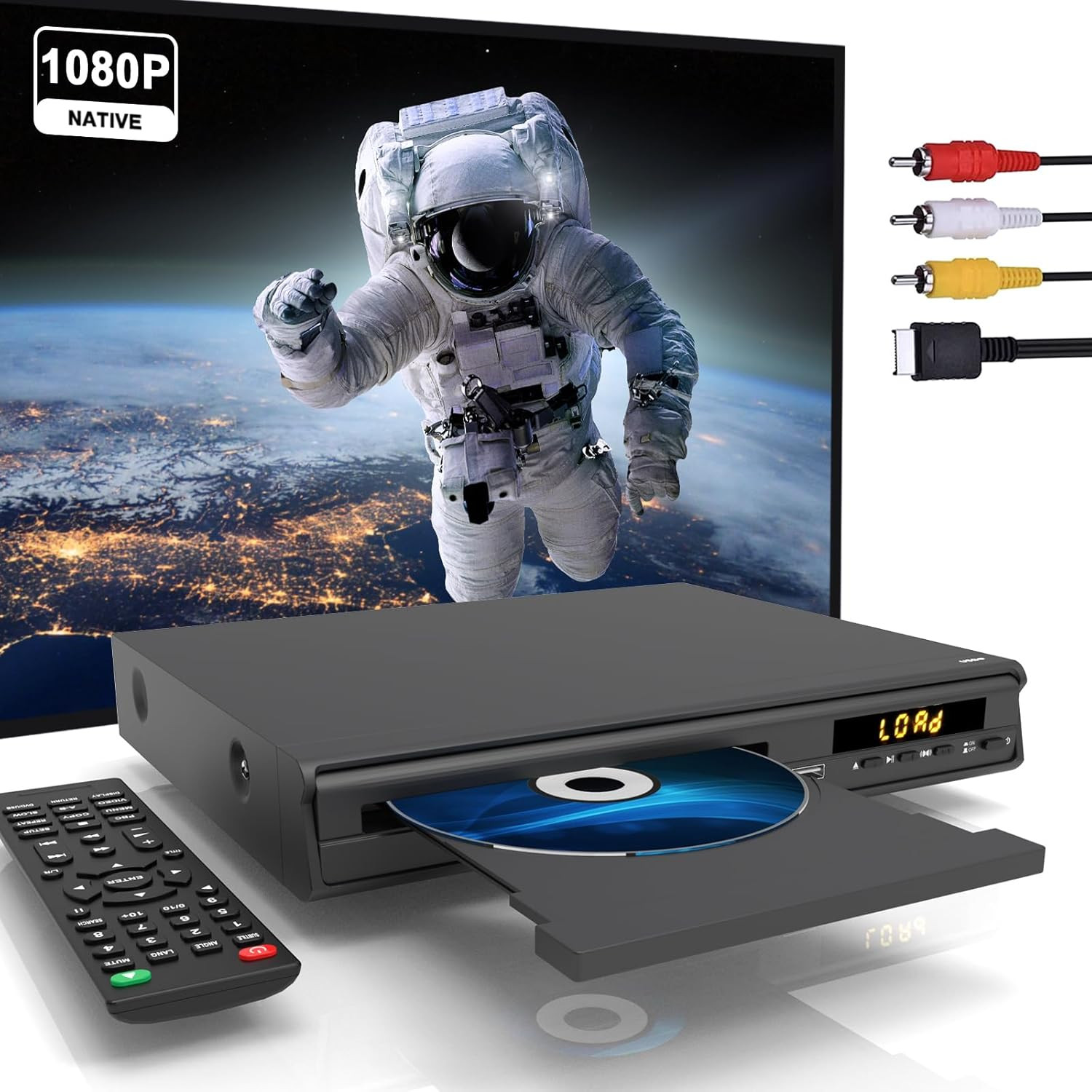 Lettore DVD Full HD 1080P con Ingresso USB e Connessione HDMI/AV