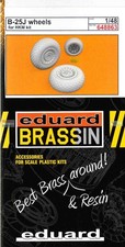 EDU648863 1:48 Eduard Brassin PRINT - B-25J Mitchell Wheels HKM kit