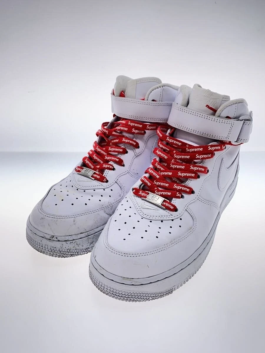 undefinedMen 9.0US Supreme High Cut /Blanc/Fz8784 100/Air Force 1 Mid