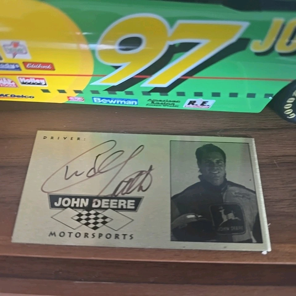 1997 NASCAR 1:18 John Deere #97 Chad Little, Base, Case, COA, AUTOGRAPHED #6879 - Image 4 of 4