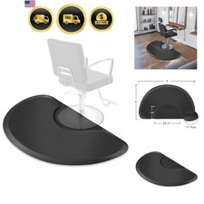 3 pies x 4 pies Silla de salón y peluquería alfombrilla antifatiga - semicírculo negro...
