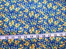 3/4 yd Cotton Fabric "Summer Breeze V" by MODA Yellow Flowers