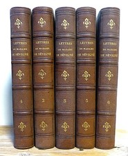 5 TOMES LETTRES DE Mme de SEVIGNE 1856 LIBRAIRIE DE FIRMIN DIDOT