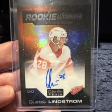 Upper Deck 2020-21 OPC Platinum Gustav Lindstrom Red Wings Cosmic Auto /75