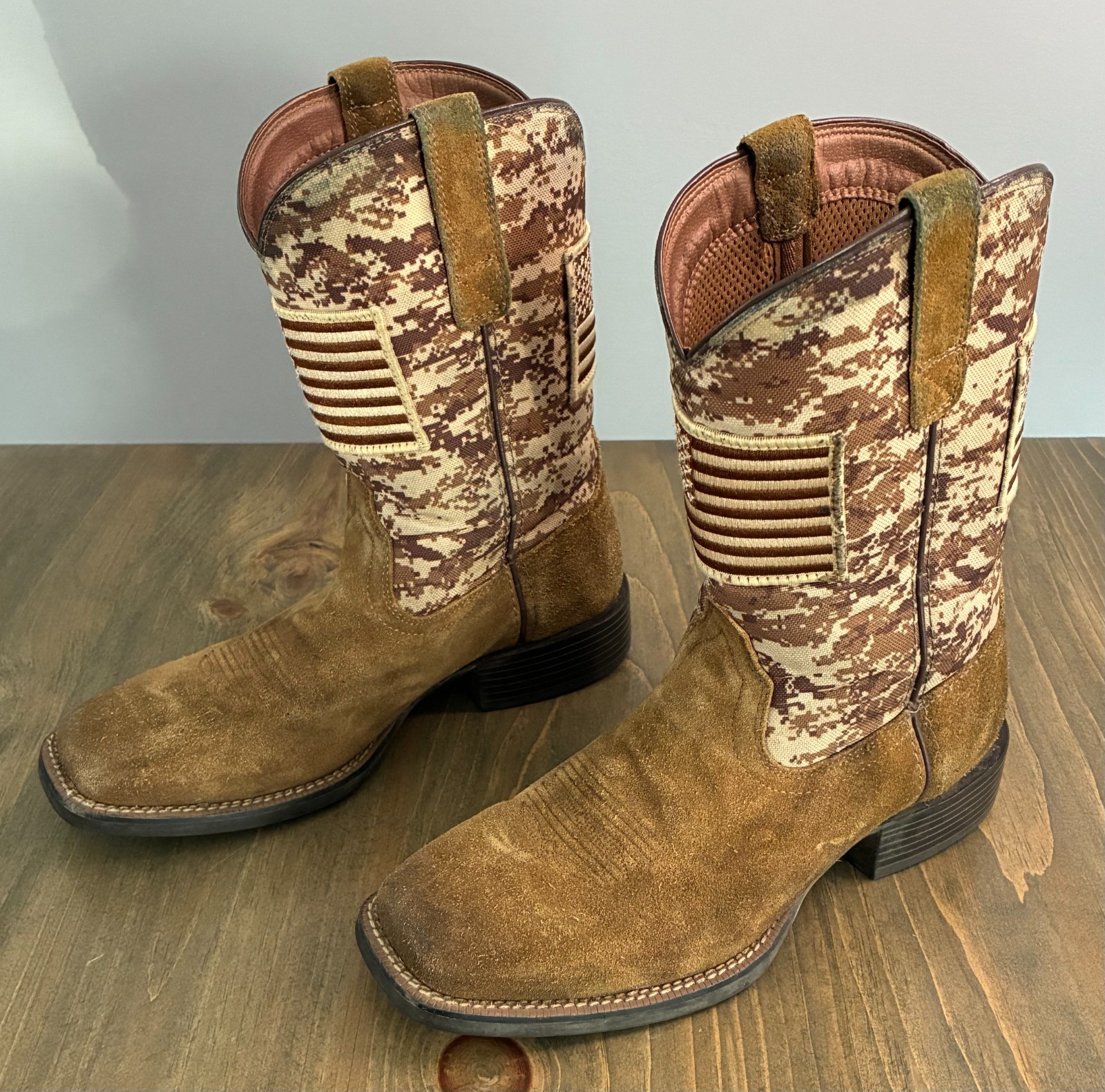 Ariat Sport Patriot Boots Sz 9D Brown Cowboy Western Work US
