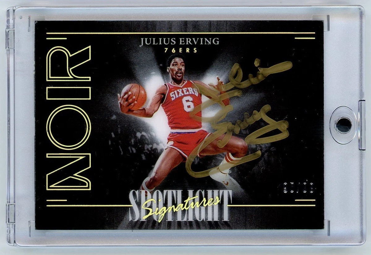 Panini Julius Erving Basketball Autographed Sports Trading Cards