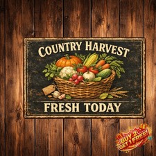 Farm Fresh Free Range Eggs Sale Country Decor Retro Tin Sign 8x12