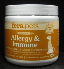 Fera Pets Allergy  Immune Support for Dogs 90 Soft Chews Exp. 10/2027