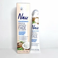 Nair Sensitive Formula Prep & Smooth Face Hair Remover, with Coconut - 1.76 Oz