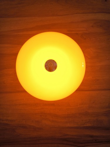 Lampe de chevet pour Table Années 70 Donut Orange Tactile LED USB - Photo 2/9